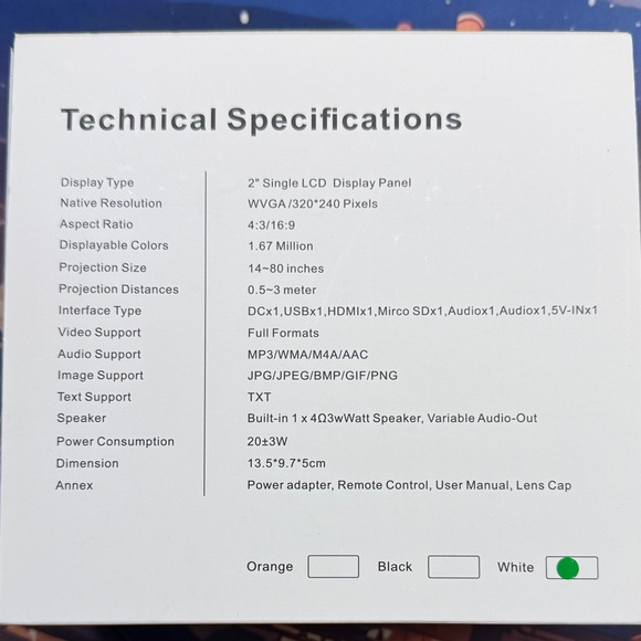 A2000 Mini Projector - Picture 6 of 6